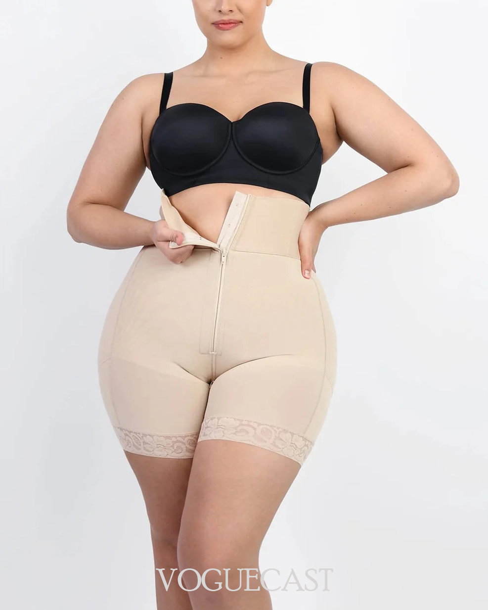 Boned High Waist Shaper Shorts