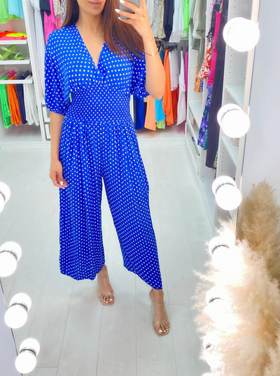 Polka Dot Culotte Jumpsuit