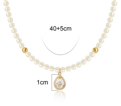 Pure White Gemstone Pearl Neckless